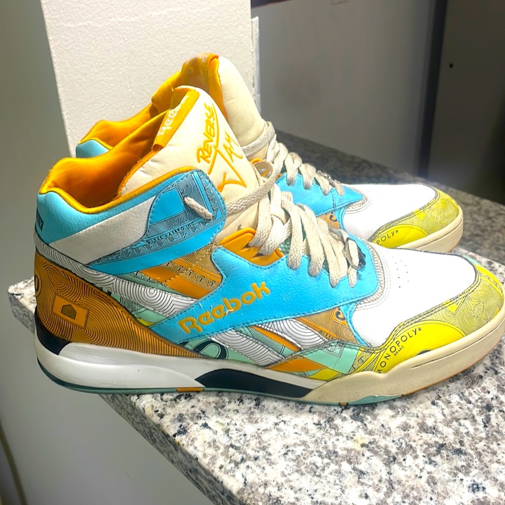 STILL AVAILABLE Reebok Reverse Jam Monopoly Edition Retro shoes Size 12